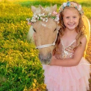 Pageant Lace Dresses Gown for Flower Girl Baby Rose Gold/Pink Peach